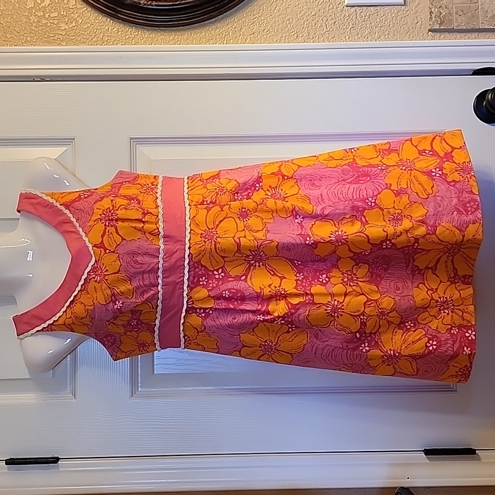 Lilly Pulitzer Del Mar Dress Ric Rac Daiquiri Pink Ten Ton Bouquet Women's Sz 0